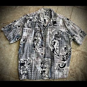 Town & Country Homegrown Aloha/Hawaiian Shirt featuring Tikis & Ying/Yang!